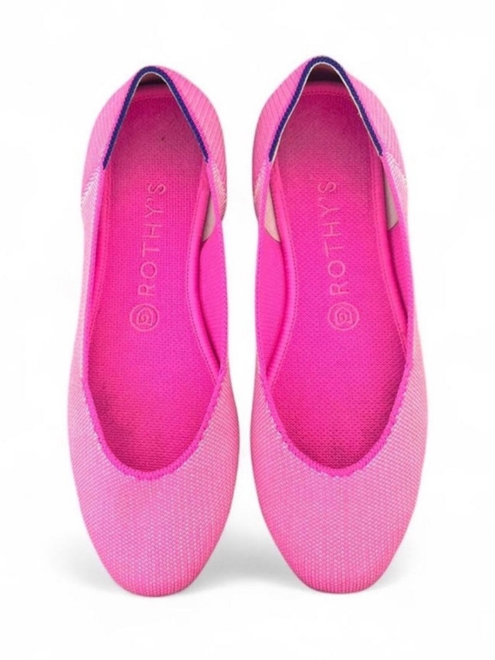 Rothy’s Strawberry Ice Square Toe Flats Size 8.5